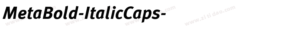 MetaBold-ItalicCaps字体转换