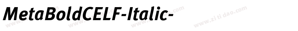 MetaBoldCELF-Italic字体转换