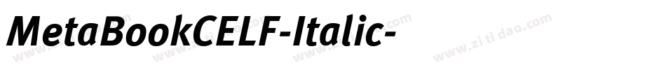 MetaBookCELF-Italic字体转换