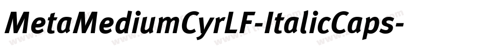 MetaMediumCyrLF-ItalicCaps字体转换