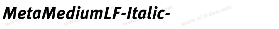 MetaMediumLF-Italic字体转换