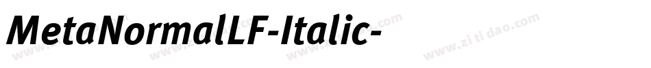 MetaNormalLF-Italic字体转换