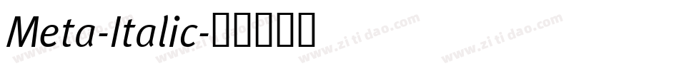 Meta-Italic字体转换