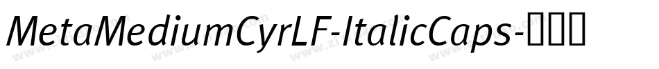 MetaMediumCyrLF-ItalicCaps字体转换