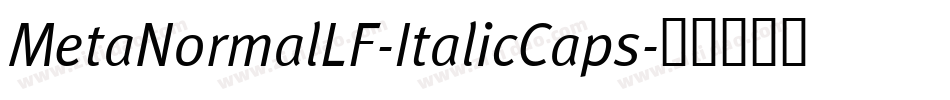 MetaNormalLF-ItalicCaps字体转换