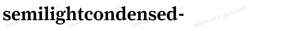 semilightcondensed字体转换