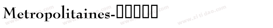 Metropolitaines字体转换