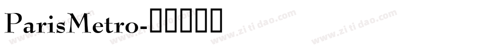ParisMetro字体转换