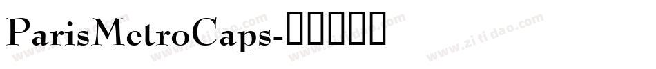 ParisMetroCaps字体转换
