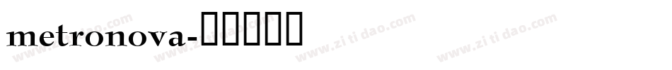 metronova字体转换