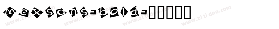 MexSans-Bold字体转换