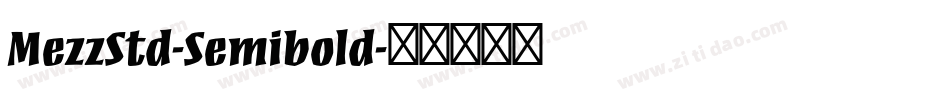 MezzStd-Semibold字体转换