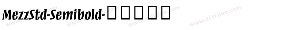 MezzStd-Semibold字体转换