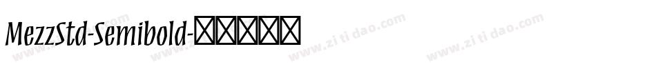 MezzStd-Semibold字体转换