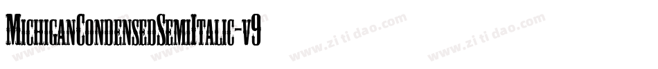 MichiganCondensedSemiItalic-v9dy字体转换