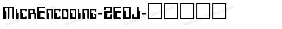 MicrEncoding-ZEDJ字体转换