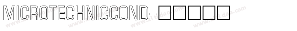 MicroTechnicCond字体转换