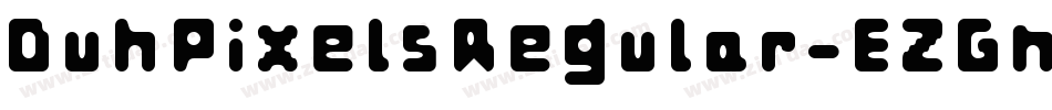 DuhPixelsRegular-EZGn字体转换