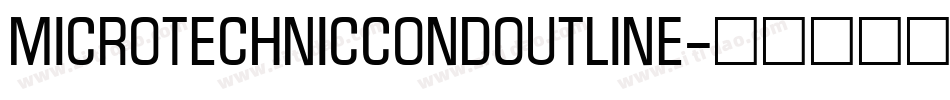 MicroTechnicCondOutline字体转换