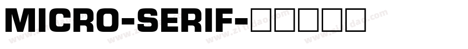Micro-Serif字体转换