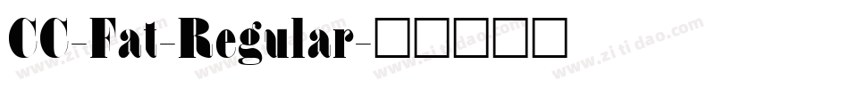 CC-Fat-Regular字体转换