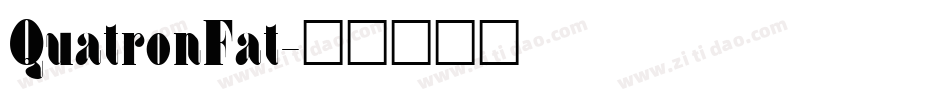 QuatronFat字体转换