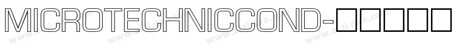 MicroTechnicCond字体转换