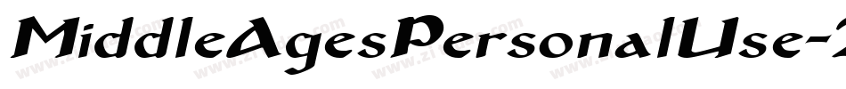 MiddleAgesPersonalUse-2OOYe字体转换