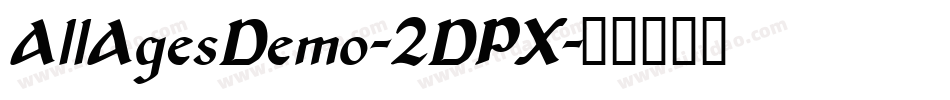AllAgesDemo-2DPX字体转换