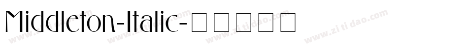Middleton-Italic字体转换