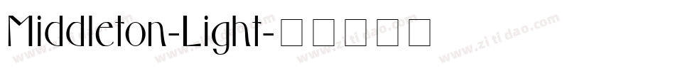 Middleton-Light字体转换