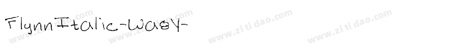 FlynnItalic-Wa8Y字体转换
