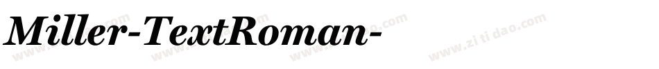 Miller-TextRoman字体转换