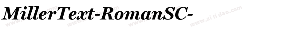 MillerText-RomanSC字体转换