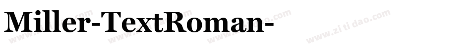 Miller-TextRoman字体转换