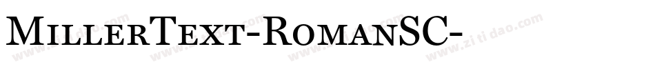 MillerText-RomanSC字体转换