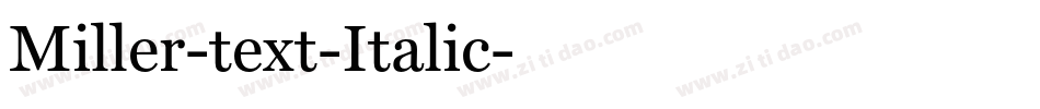 Miller-text-Italic字体转换