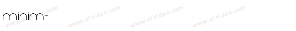 minim字体转换