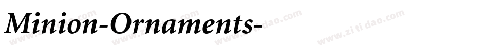 Minion-Ornaments字体转换