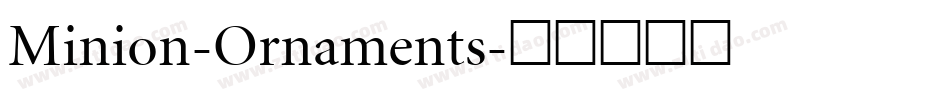 Minion-Ornaments字体转换