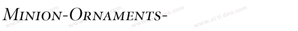 Minion-Ornaments字体转换