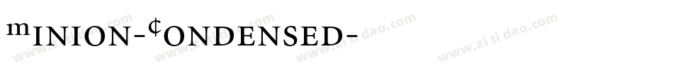 Minion-Condensed字体转换