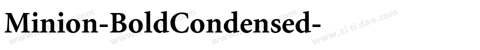 Minion-BoldCondensed字体转换