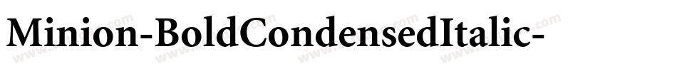 Minion-BoldCondensedItalic字体转换