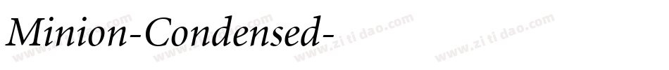 Minion-Condensed字体转换