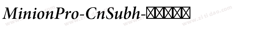 MinionPro-CnSubh字体转换