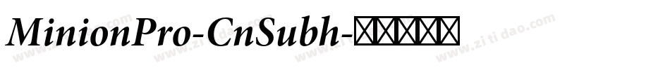 MinionPro-CnSubh字体转换