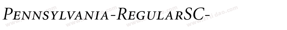 Pennsylvania-RegularSC字体转换
