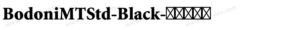 BodoniMTStd-Black字体转换