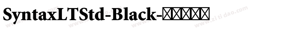 SyntaxLTStd-Black字体转换